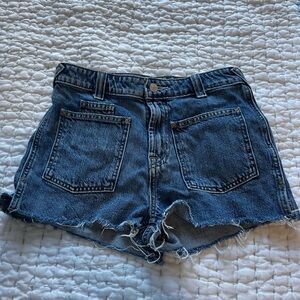 We The Free Dark Blue Jean Shorts